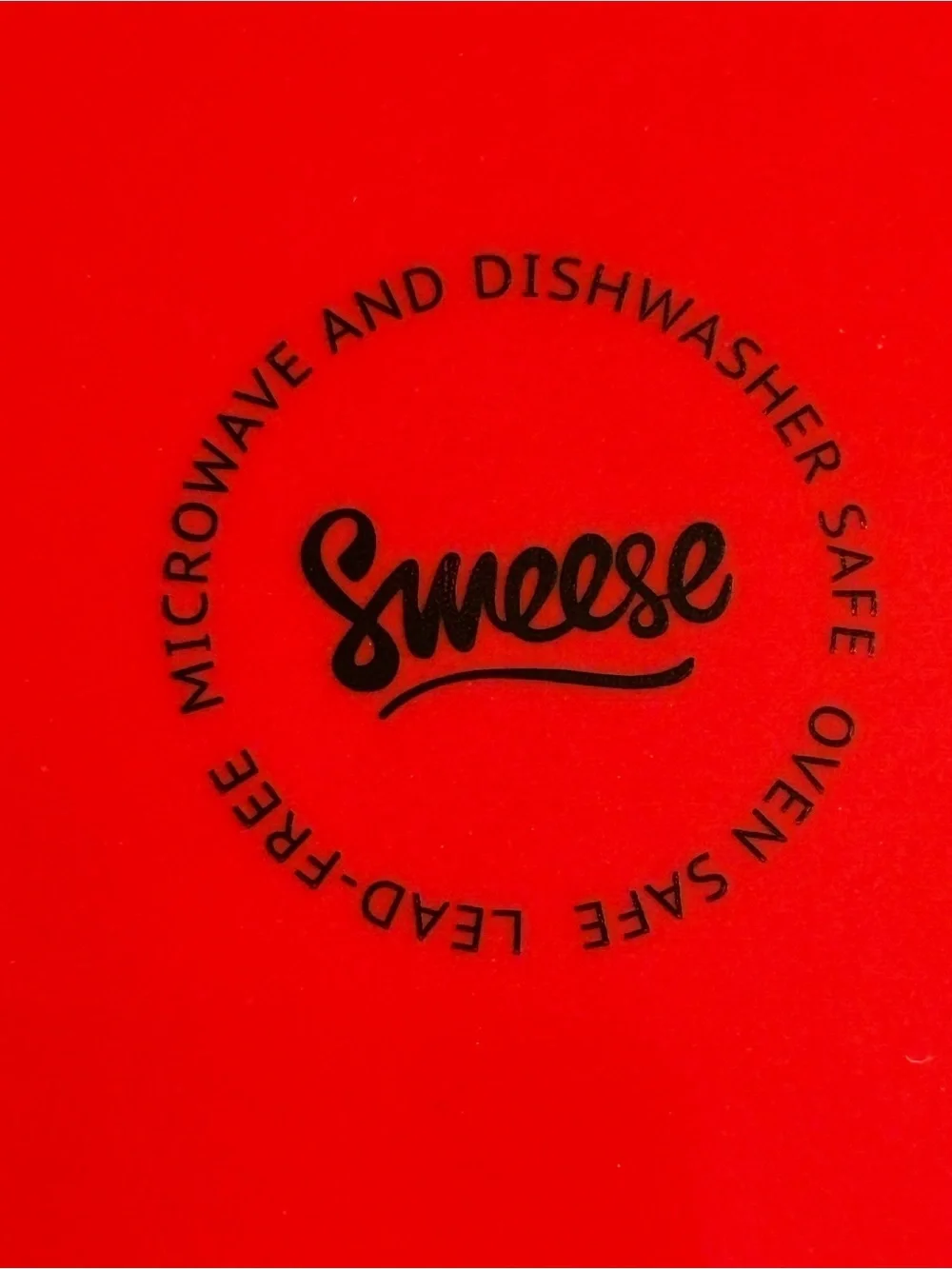 Sweese Red Porcelain Plates Vibrant Red - Set of 3